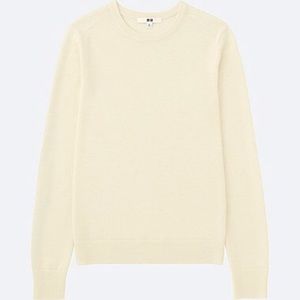 Uniqlo extra fine merino wool sweater (cream XS)